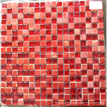 Mosaico de piedra roja mosaico de mosaico de vidrio (HGM360)